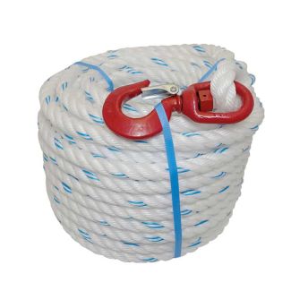 Corde à poulie polypropylène équipée d'un crochet tournant à verrouillage automatique