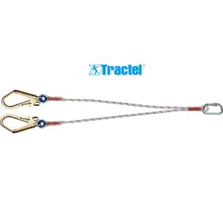 Longe en drisse double d’assujettissement - 1 x connecteur M10 + 2 x connecteur M53 - TRACTEL