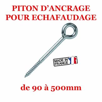 Piton d'ancrage à anneau pour amarrage d'échafaudage.