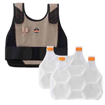Gilet réfrigérant ignifuge PREMIUM Chill-Its ® 6215 ERGODYNE + pack de phases