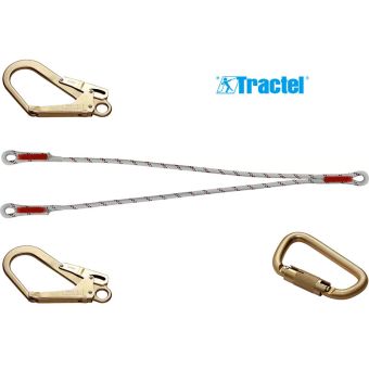 Longe en drisse double d’assujettissement - 1 x connecteur M11 + 2 x connecteur M53 - TRACTEL