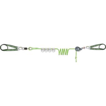 CROSS LINE 1 - Ligne de vie temporaire horizontale pour 4 utilisateurs, avec 4 navettes - KRATOS SAFETY