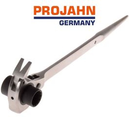 Clé D'Échafaudage 4 En 1 Bi-Hexagonale 19-22mm - Outil Multifonction Construction Clé Cliquet 19 Mm 22 Mm