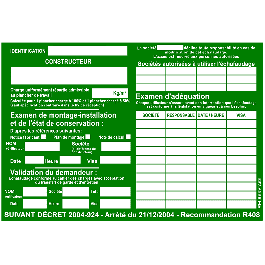 Fiche De Vérification Journalière - BRISTOL 300gr/m² - Echaf-Equipemen.com